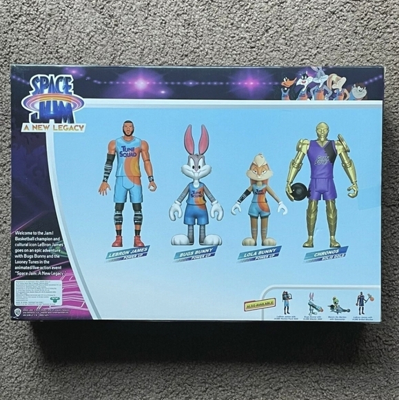 Space JamA New Legacy Elite Tune Squad Set Action Figure 4-Pack Gold Chronos - Picture 2 of 2